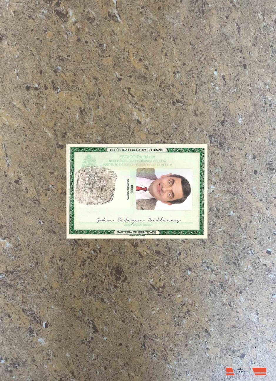 Brazil ID template (2008 2010) photolook FRONT PSD template